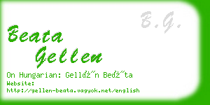 beata gellen business card